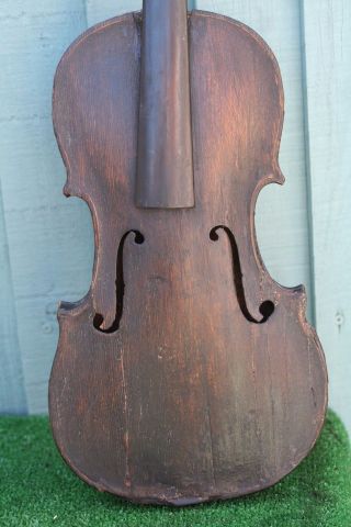 Interesting & Orig.  18thc Full Size Violin Of European Origin C1790s photo