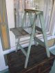 Vintage Wooden 3 - Step Folding Ladder Shabby Country Primitive Decor Primitives photo 1