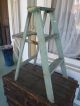 Vintage Wooden 3 - Step Folding Ladder Shabby Country Primitive Decor Primitives photo 2