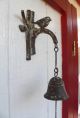 Antique - Style Cast Iron Chippy Bird On Twigs Bell Dinner Windchime Wind Chime Primitives photo 2