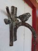 Antique - Style Cast Iron Chippy Bird On Twigs Bell Dinner Windchime Wind Chime Primitives photo 3