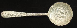 S Kirk And Sons Repousse.  925 Sterling Silver Large Berry Spoon photo