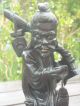 Vintage Carved Hardwood Oriental Statue Of A Fisherman - Japanese Or Chinese Other Antique Chinese Statues photo 2