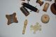Antique Shaker? Early Wood Sewing Box Contents Spools Winders Pin Cushion 1800’s Baskets & Boxes photo 6