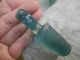 2 Antique Blue Apothecary Lab Science Glass Penny Head Stoppers - Vintage - Large Bottles & Jars photo 2