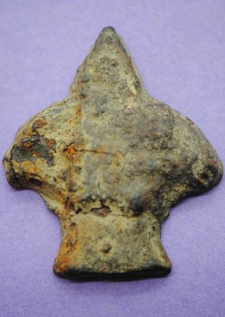 Rare Medieval Iron Fleur De Lis Mount 15th Century Found On Thames Foreshore photo