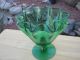 Mid Century Modern Emerald Green Ruffled Handkerchief Pedestal Vase Estate Find Mid-Century Modernism photo 6