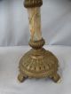 19thc Antique Art Nouveau Reticulated Brass & Onyx Victorian Parlor Banquet Lamp Lamps photo 7