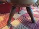 Vintage Round 3 - Leg Milking Stool (?) - Signed On Bottom Primitives photo 2