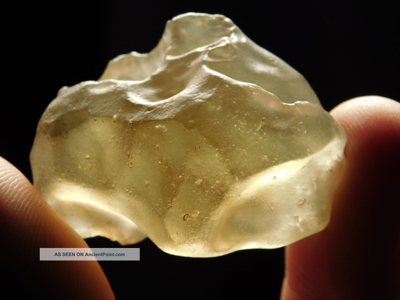 A Larger 100 Natural Semi Translucent Libyan Desert Glass From Egypt 29.  4gr Egyptian photo