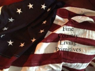 Primitive Americana Colonial Large 13 Star Betsy Ross Flag Natural Full Size photo