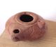 Ancient Hellenistic Terracotta Oil Lamp.  Red Glaze,  Lag Circa 3rd - 2nd Century Bc Near Eastern photo 1
