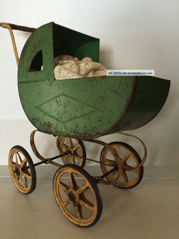 Old Metal Doll Carriage 14