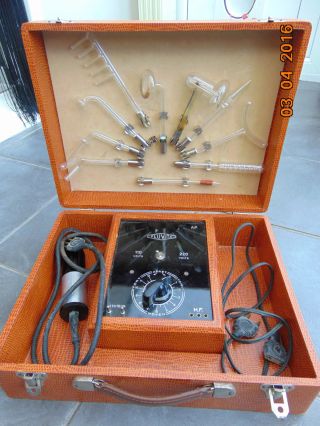Vintage Fluvita Violet Ray Wand Machine 10 Wands Medical Therapy Quack photo