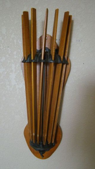 Cast Iron And Wood Wall Mount Drying Rack photo