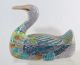Vintage Chinese Porcelain Figural Goose Shaped Box Covered Bowl Boxes photo 1