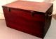 Antique Primitive Wood Ice Box Chest To Transport Butter Rare W Old Red Finish Ice Boxes photo 1