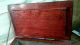 Antique Primitive Wood Ice Box Chest To Transport Butter Rare W Old Red Finish Ice Boxes photo 7