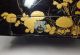 E180: Real Old Japanese Lacquer Ware Tray With Drawer For Tobacco With Makie Other Japanese Antiques photo 2