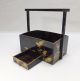 E180: Real Old Japanese Lacquer Ware Tray With Drawer For Tobacco With Makie Other Japanese Antiques photo 6