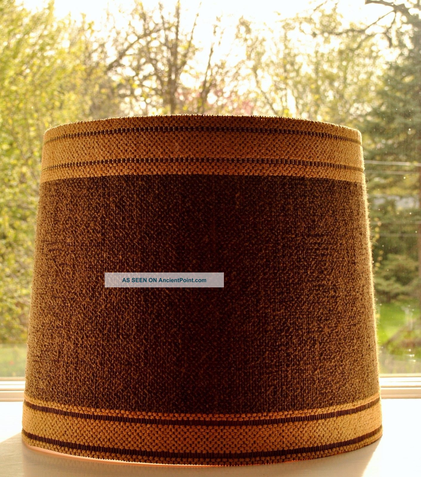 Vintage Maria Kipp Lampshade Mid Century Modern Tiki California Wood Mid-Century Modernism photo
