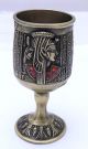 Egyptian Египет Ägypten Pharaoh Brass Cups Collectable,  Cleopatra With Hieroglyph Egyptian photo 3