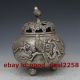 Chinese Silver Handwork Magpie & Plum Incense Burner & Hollow Out Lid Incense Burners photo 3