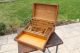 Antique Primtive Writing Box Lap Desk Brass Handles Many Compartments Primitives photo 3