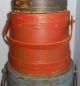 Large Stack Of 5 Old Painted Firkin - Sugar Bucket - Graduated Sizes Primitives photo 3