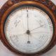Antique Wood Carved Wall Barometer & Thermometer Barometers photo 2