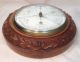 Antique Wood Carved Wall Barometer & Thermometer Barometers photo 3