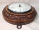Antique Wood Carved Wall Barometer & Thermometer Barometers photo 4
