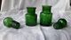 Antique Green Glass Apothecary Pharmacy Vintage 2 Druggist Bottles W Stoppers Bottles & Jars photo 1