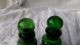 Antique Green Glass Apothecary Pharmacy Vintage 2 Druggist Bottles W Stoppers Bottles & Jars photo 4
