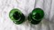 Antique Green Glass Apothecary Pharmacy Vintage 2 Druggist Bottles W Stoppers Bottles & Jars photo 5