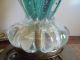 Vintage Mid Century Modern Murano Italian Art Glass Lamp Turquoise Eames Era Vtg Lamps photo 1