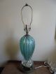 Vintage Mid Century Modern Murano Italian Art Glass Lamp Turquoise Eames Era Vtg Lamps photo 4