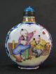 Chinese Six Boy Hand Painted Copper Enamel Snuff Bottle Snuff Bottles photo 3