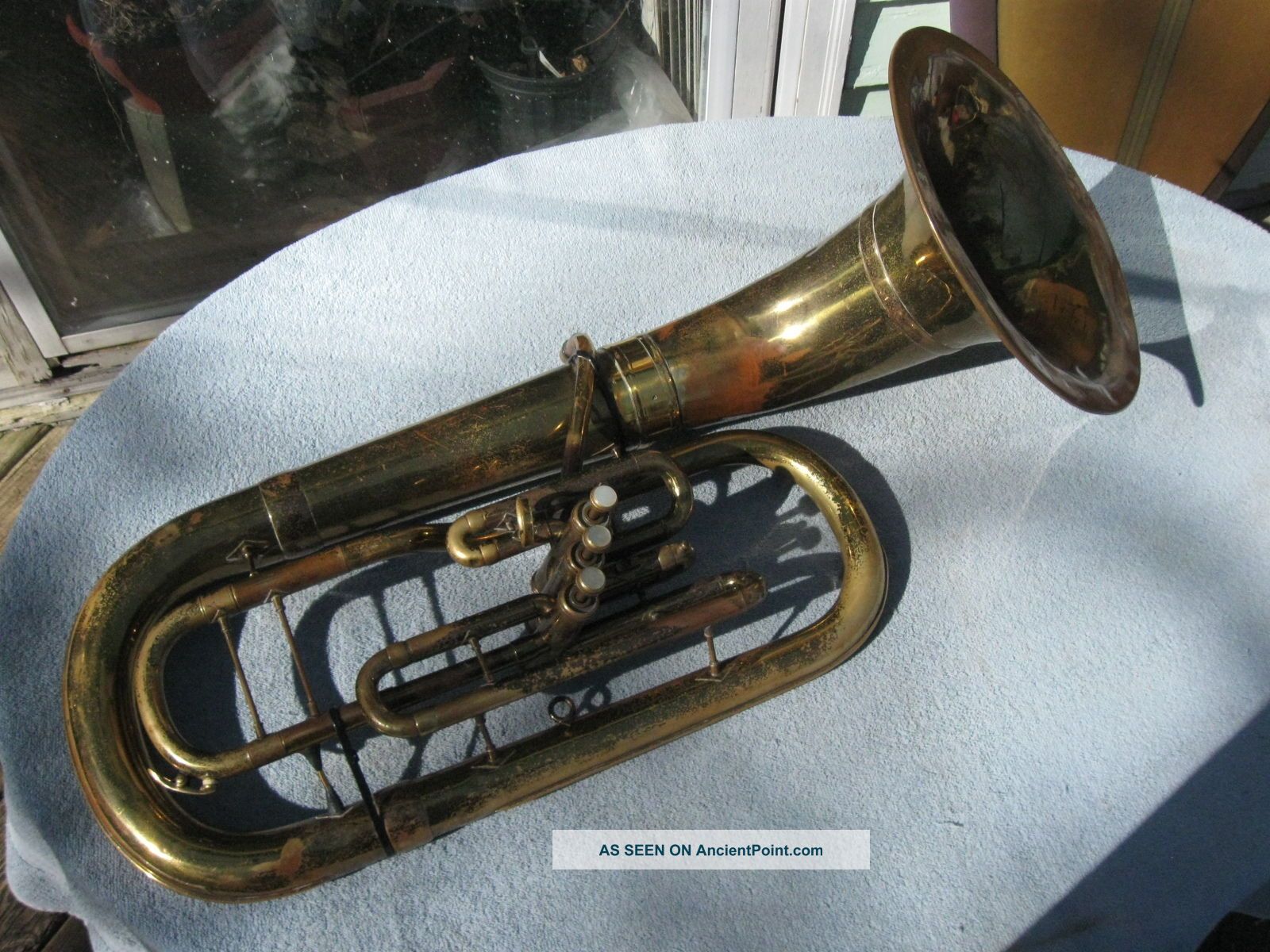 Vintage Beaumont Baritone Horn Or Tuba - Made In Germany - Oktoberfest Polka Brass photo