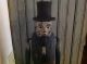 Primitive Looking Vintage Inspired Wood Whirligig Man With Top Hat Not Old Primitives photo 1