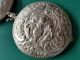 Antique Silver Alloy Belt Buckle With Floral Ornaments And Songbirds From 19th C Islamic photo 4