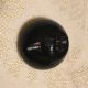 Antique Black Glass Button W Intricate Metal Escutcheon Design Attached Vintage Buttons photo 2
