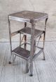 Vintage Pull Fold Out Step Stool - Metal - Industrial - Kitchen (7) Post-1950 photo 5