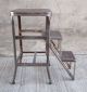Vintage Pull Fold Out Step Stool - Metal - Industrial - Kitchen (7) Post-1950 photo 6