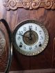Antique Ingraham Wooden (oak?) Gingerbread Mantel Clock Clocks photo 2