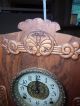 Antique Ingraham Wooden (oak?) Gingerbread Mantel Clock Clocks photo 8