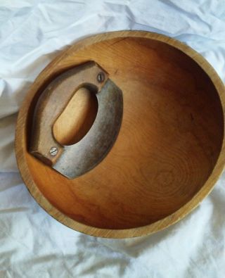 Antique Chopper And Wooden Bowl Canada.  11 Inch Oblong photo