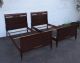 Mahogany Twin Size Beds By Rway Northern Furniture 7124a 1900-1950 photo 2