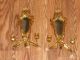 Vintage Italian Gold Gilt Tole Wall Mirror Candle Holder Sconces Chandeliers, Fixtures, Sconces photo 2