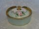 1913 Germany Hand Painted Porcelain Stud Collar Button Box Rosenthal German Baskets & Boxes photo 4